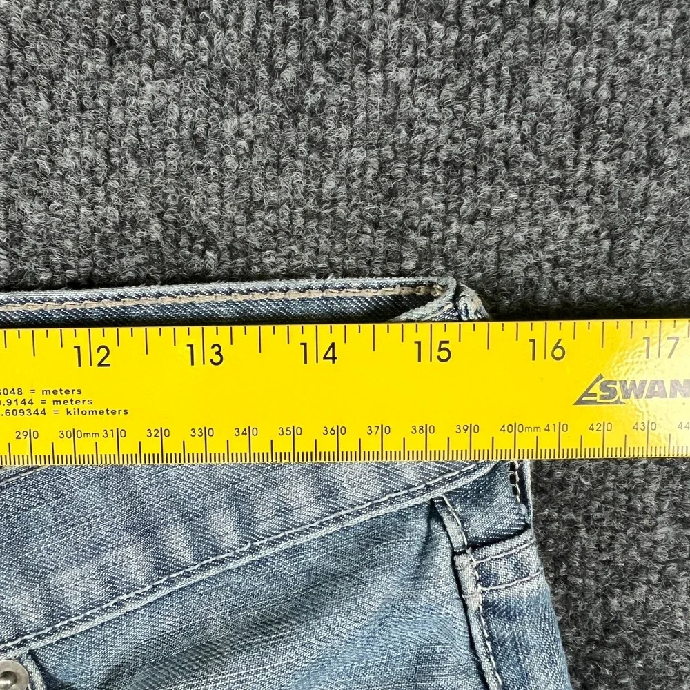 Levi's 511 Skinny Jeans Mens‎ 31x29 Whiskered Blue Denim Cotton Slim Distressed